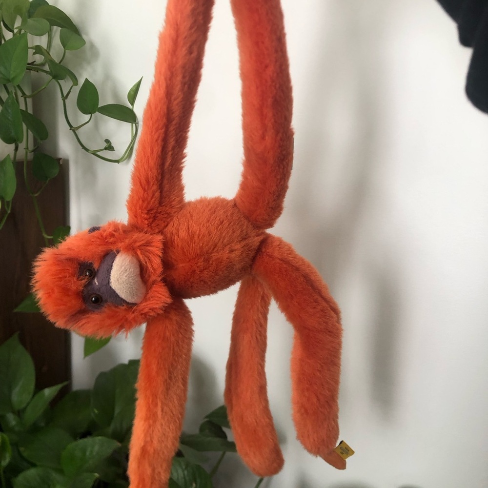 Wild Republic Hanging Orangutan Orange Plush Toy